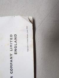 Fordson EnFo Spare Parts List for Fordson Major Tractor 1952/-, traktori, alkuperäinen varaosaluettelo