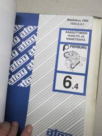 Kaasutinaiheista huoltokirja yms. materiaalia kansiollinen, merkkejä mm. Pierburg Rochester, automerkkikohtaisia ohjeista yms.