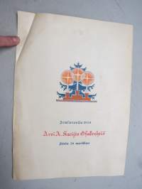 Joulurauha 1950, Arvi A. Karisto joululehti, Unto Karri, Paavo Rintala, Joni Rautio, Veikko Hintikka, kansikuvitus Ture Erno, muuta kuvitusta H. Trentzsch, Fahlenius