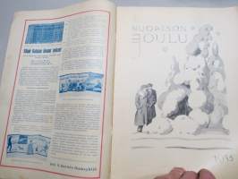 Nuorison Joulu 1935 -joululehti, Aili Somersalo, Kaisa Meri, Emil Elenius, Anni Kaste, J.W. Kotikoski, Kissa ja rotta lautapelipohja takakansi, ym.