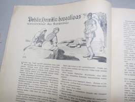 Nuorison Joulu 1935 -joululehti, Aili Somersalo, Kaisa Meri, Emil Elenius, Anni Kaste, J.W. Kotikoski, Kissa ja rotta lautapelipohja takakansi, ym.