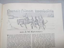 Nuorison Joulu 1935 -joululehti, Aili Somersalo, Kaisa Meri, Emil Elenius, Anni Kaste, J.W. Kotikoski, Kissa ja rotta lautapelipohja takakansi, ym.