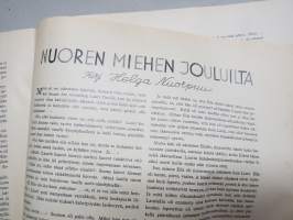 Nuorison Joulu 1935 -joululehti, Aili Somersalo, Kaisa Meri, Emil Elenius, Anni Kaste, J.W. Kotikoski, Kissa ja rotta lautapelipohja takakansi, ym.