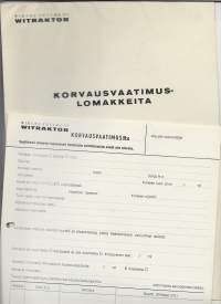 Witraktor - Korvausvaatimuslomakkeita vajaa lehtiö