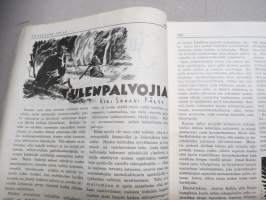 Säästäjän Joulu 1935 -joulunumero, Kansikuvitus Martta Wendelin, Sakari Pälsi - Tulenvalvojia, Suursaari 4-s. artikkeli, Anni Swan - Maijan jouluaatto, Mika Waltari