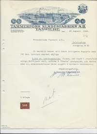 Tammerfors Klädesfabriks Oy Tampere 1940 -  firmalomake