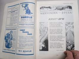 Säästäjän Joulu 1933 -joulunumero, Kansikuvitus Doris Lindh, Heikki Asunta, Thomas alva Edison, Dagapajun vaurastuminen, Tulipalo Nukkelassa, Nille Mesiläinen, ym.