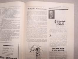 Säästäjän Joulu 1933 -joulunumero, Kansikuvitus Doris Lindh, Heikki Asunta, Thomas alva Edison, Dagapajun vaurastuminen, Tulipalo Nukkelassa, Nille Mesiläinen, ym.