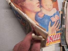 Nuorison Joulu 1931 -joululehti, Kilpalento tähtitarhan halki peliphja -takakansi, Kuvittanut Hugo Trentzsch, Eva Hirn, Anni kaste, Kaarle Halme - Jouluvarsa, ym.
