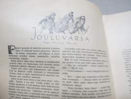 Nuorison Joulu 1931 -joululehti, Kilpalento tähtitarhan halki peliphja -takakansi, Kuvittanut Hugo Trentzsch, Eva Hirn, Anni kaste, Kaarle Halme - Jouluvarsa, ym.