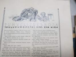 Nuorison Joulu 1931 -joululehti, Kilpalento tähtitarhan halki peliphja -takakansi, Kuvittanut Hugo Trentzsch, Eva Hirn, Anni kaste, Kaarle Halme - Jouluvarsa, ym.