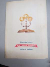 Joulurauha 1953, Arvi A. Karisto joululehti, Kansikuvitus Irma Salmi, Elisabet Laurila, Toini Ojanperä, Etti Joutsen, Teuvo Kauppo, kuvit. H. Trentzsch &amp; Yrjö Yrjölä