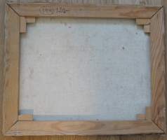 Tellervo Kalpa, !Värikäs kaupunki&quot; öljymaalaus kankaalle sign  40x50  cm kehystämätön