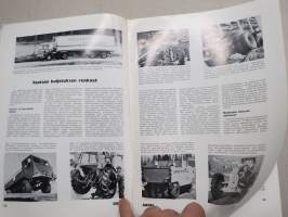 Diesel-lehti 1970 nr 9 -mainoskuvitusta autoista, työkoneista ja moottoreista, kansikuva Fiat 625N, Metsätraktori - käyttösovellutuksia, Raskaan kaluston renkaat