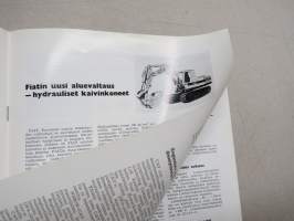 Diesel-lehti 1970 nr 9 -mainoskuvitusta autoista, työkoneista ja moottoreista, kansikuva Fiat 625N, Metsätraktori - käyttösovellutuksia, Raskaan kaluston renkaat