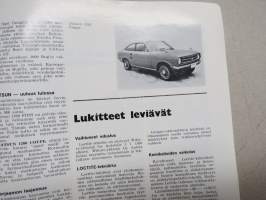 Diesel-lehti 1970 nr 9 -mainoskuvitusta autoista, työkoneista ja moottoreista, kansikuva Fiat 625N, Metsätraktori - käyttösovellutuksia, Raskaan kaluston renkaat