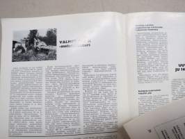 Diesel-lehti 1970 nr 9 -mainoskuvitusta autoista, työkoneista ja moottoreista, kansikuva Fiat 625N, Metsätraktori - käyttösovellutuksia, Raskaan kaluston renkaat