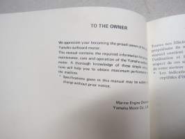 Yamaha 9.5/12, 15 (K), 20 (E), 25 (E), 28 (E) outboard motor -owner´s manual / manuel d´utilization / Betriebsanleitung