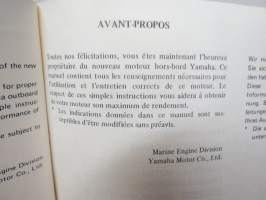 Yamaha 9.5/12, 15 (K), 20 (E), 25 (E), 28 (E) outboard motor -owner´s manual / manuel d´utilization / Betriebsanleitung