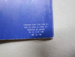 Yamaha 9.5/12, 15 (K), 20 (E), 25 (E), 28 (E) outboard motor -owner´s manual / manuel d´utilization / Betriebsanleitung