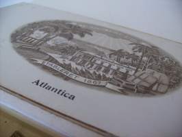 Atlanta / N Torring Cigarfabrik - sikarilaatikko puuta , koko 11x22x6 cm