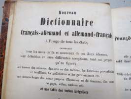 Nouveau Dictionnaire francais-allemand et allemand-francais - Neues Wörterbuch der französischen und deutschen Sprache, 1849