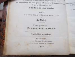 Nouveau Dictionnaire francais-allemand et allemand-francais - Neues Wörterbuch der französischen und deutschen Sprache, 1849