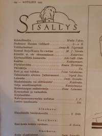 Kotiliesi N:o 6 maaliskuu II 1933. Kansikuva Rudolf Koivu