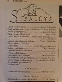Kotiliesi N:o 1 tammikuu I 1934. Kansikuva Rudolf Koivu