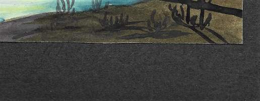 W Waenerberg, &quot; Maisema&quot;  akvarelli 1925 , 30x24 cm kehystämätön
