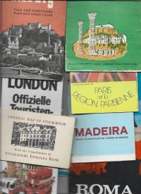 Ulkomaisia matkailuesitteitä ja karttoja n 1 kg    matkailuesite
