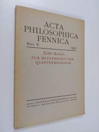 Zur Metatheorie der Quantenmechanik