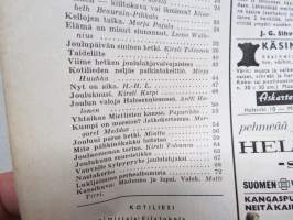 Kotiliesi 1966 nr 24 Joulunumero , Elämä on minut siunannut, Karen Blixen, Kotilieden neljäs palkintokeittiö,  Hilppa Jäntti Helsinki, Kellojen taika...