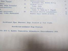 Maailman Joulu 1953 - Arvi A. Karisto Oy joululehti, kirjoituksia ja kuvituksia mm. Unto Karri, Aili Somersalo, Etti Joutsen, Aimo Tukiainen haastattelu, ym.