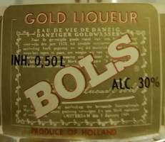 Bols Ballerina Bottle  Gold Liguer.  30%, 50 cl. (Likööripullo, keräily)