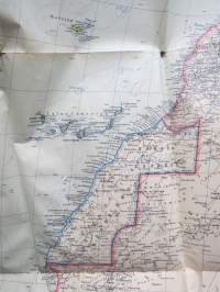 Azoren und West-Afrikanische Inseln (Azorit ja Länsi-Afrikka) -saksalainen II Maailmansodan aikainen kartta