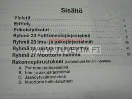 Volvo Huoltokäsikirja osa 2 (2-21) Korjaus ja huolto Moottorin korjaus  D 20, D 24, 1979- -korjaamokirjasarjan osa