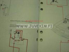 Volvo Huoltokäsikirja Vianetsintä Osa 3 (39) Sähkökytkentäkaaviot 340 1981 + täydennykset 1980 -korjaamokirjasarjan osa