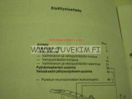 Volvo Huoltokäsikirja Korjaus ja huolto Osa 4 Vetopyörästö ja takapyörien laakerointi 340 MT 1979-19.. -korjaamokirjasarjan osa