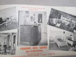 Välkommen till det soliga Spanien - (Otto) Kumenius Rese Service 1958 -tunnetun suomalaisen vastavakoilupäällikön hotelli- / matkaesite