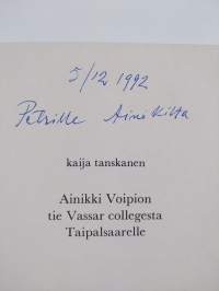 Ainikki Voipion tie Vassar Collegesta Taipalsaarelle (signeerattu)