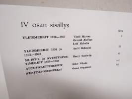 Suomen postimerkkien käsikirja I-VI, ilmestynyt vv. 1967-72, kansioversio