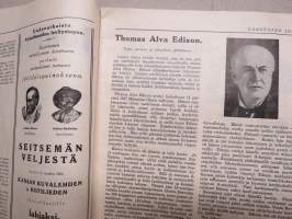 Säästäjän Joulu 1933 -joulunumero, Kansikuvitus Doris Lindh, Heikki Asunta, Thomas alva Edison, Dagapajun vaurastuminen, Tulipalo Nukkelassa, Nille Mesiläinen, ym.