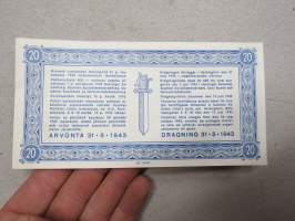 Poliisiarpa, arvonta 31.5.1943 nr 3414 Polislott -lottery ticket