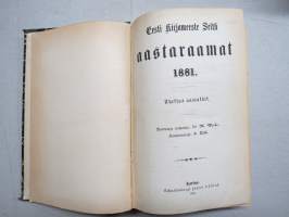 Eesti Kirjameeste Seltsi Aastaraamat 1881 -Eestin Kirjallisuuden Seuran vuosikirja