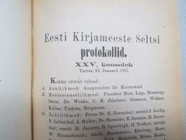 Eesti Kirjameeste Seltsi Aastaraamat 1881 -Eestin Kirjallisuuden Seuran vuosikirja