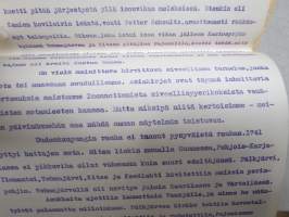 Piirteitä Jouhkolan Hovin historiasta - esitelmä, pitänyt Eino Sormunen, 29.9.1917 maamiesjuhlassa, Jouhkola - kartano, Tohmajärvi