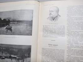 Helsingin Kaiku 1910 sidottu vuiosikerta, erittäin monipuoset artikkelit ja runsas kuvitus, paljon mainoksia