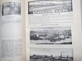 Helsingin Kaiku 1910 sidottu vuiosikerta, erittäin monipuoset artikkelit ja runsas kuvitus, paljon mainoksia