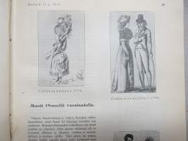 Helsingin Kaiku 1910 sidottu vuiosikerta, erittäin monipuoset artikkelit ja runsas kuvitus, paljon mainoksia
